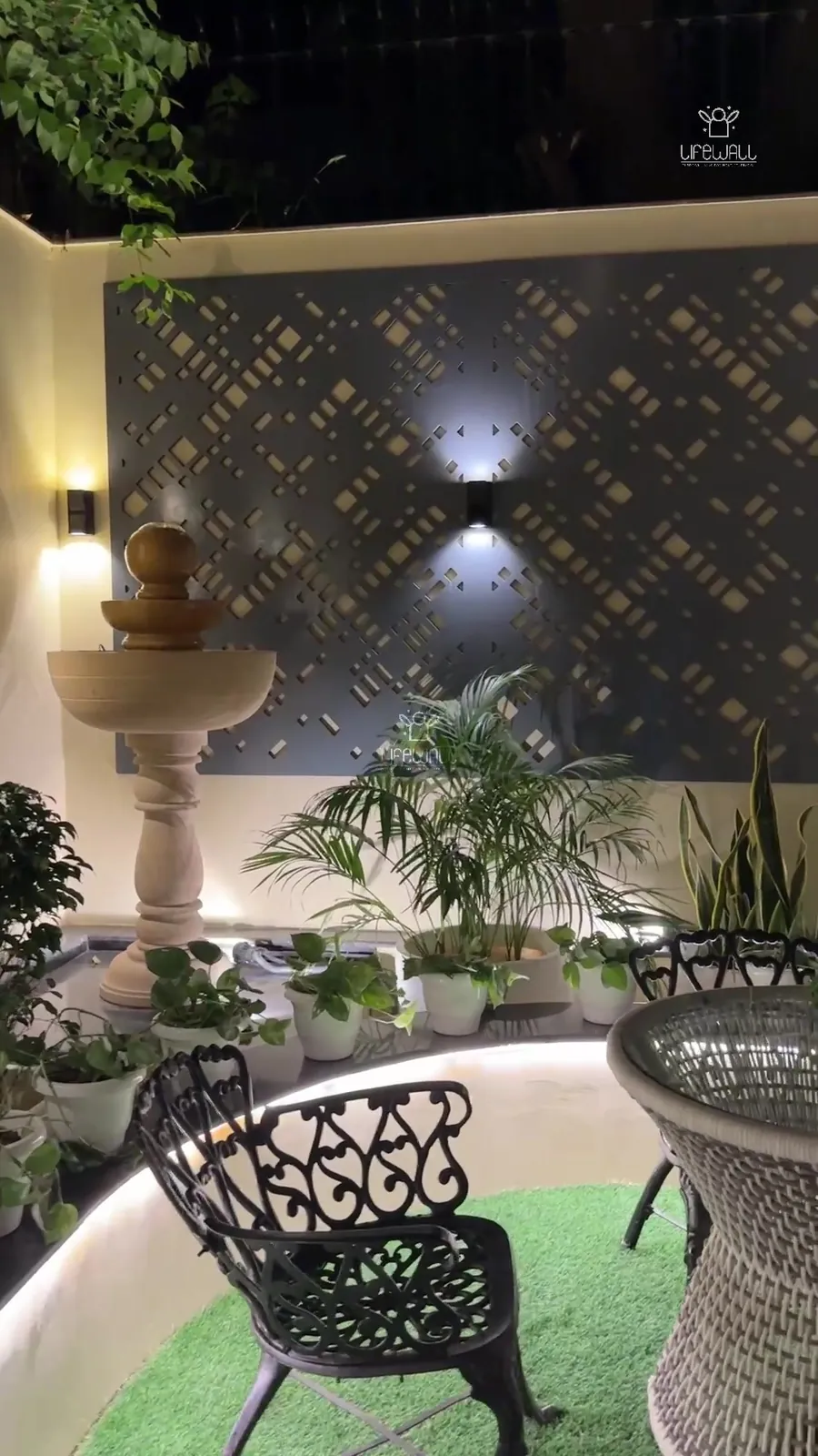 Film of the Tripathi residence courtyard